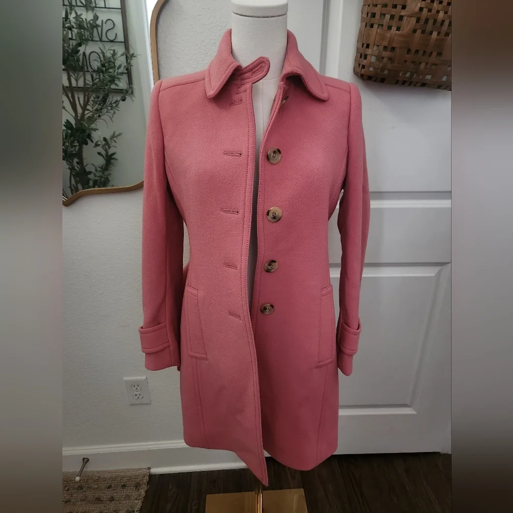 Double Cloth By J. CREW Pink Coat - Picture 2 of 7